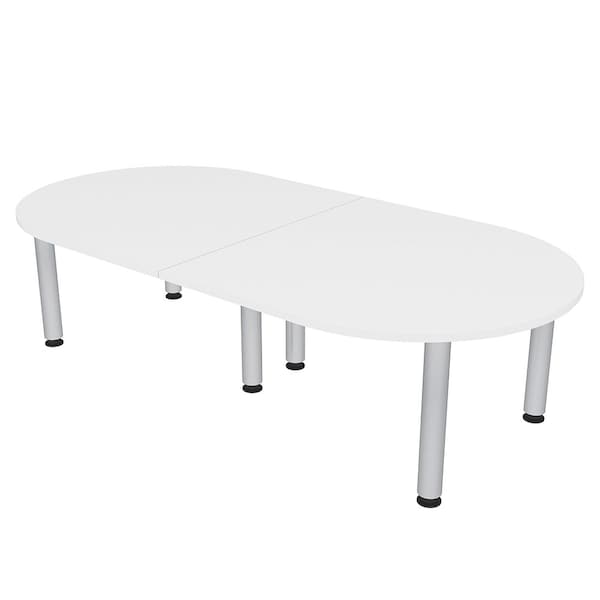 45 in W, 96 in L, 29 in H, Engineered Wood Top, White